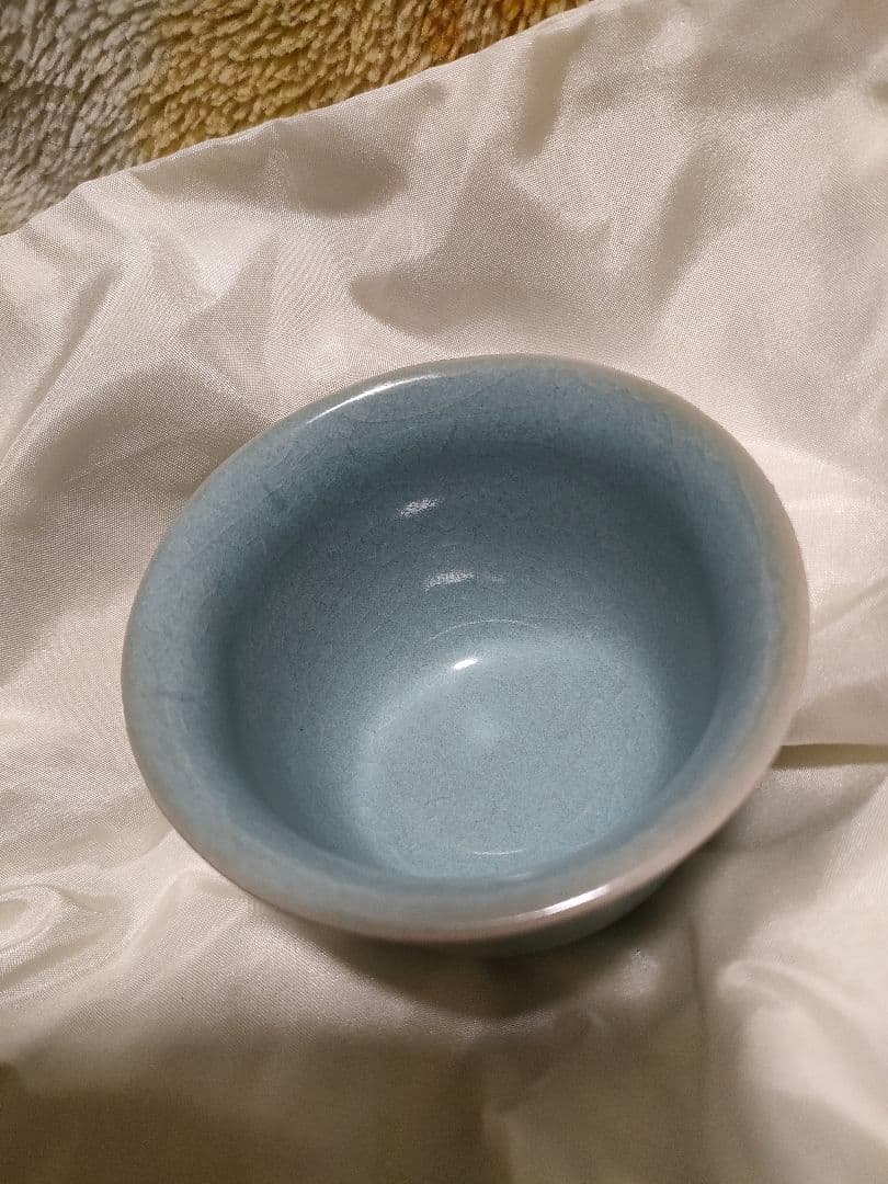 青磁ぐい呑　中国骨董　時代物　酒器