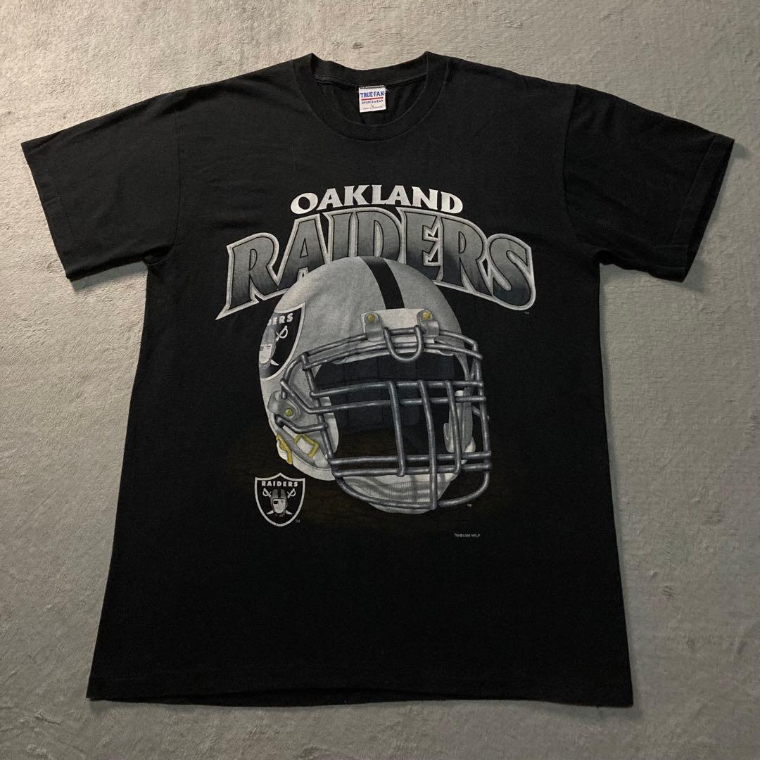 NFL プリントTシャツ 半袖 大判 1996年 オークランドレイダース 黒 L