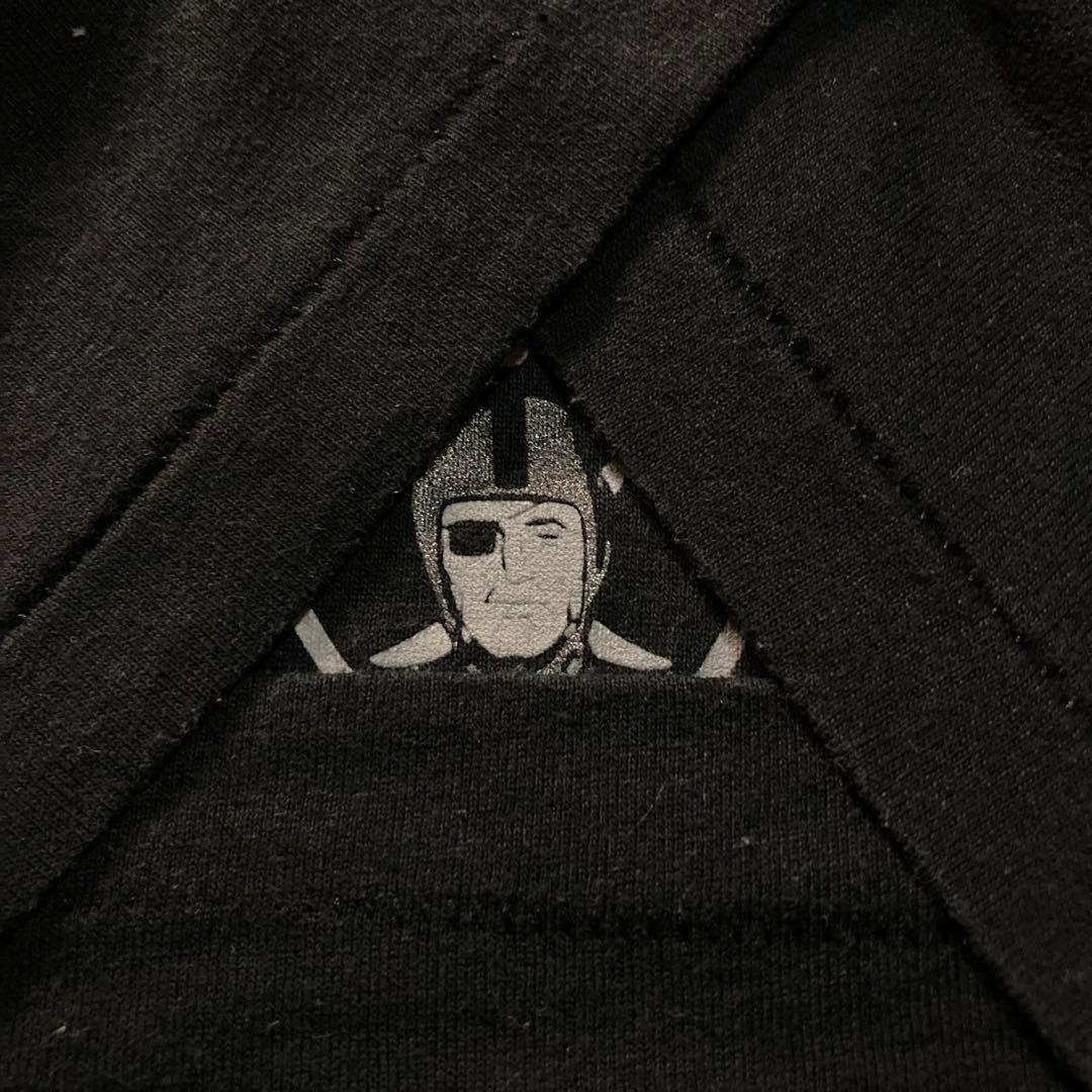NFL プリントTシャツ 半袖 大判 1996年 オークランドレイダース 黒 L