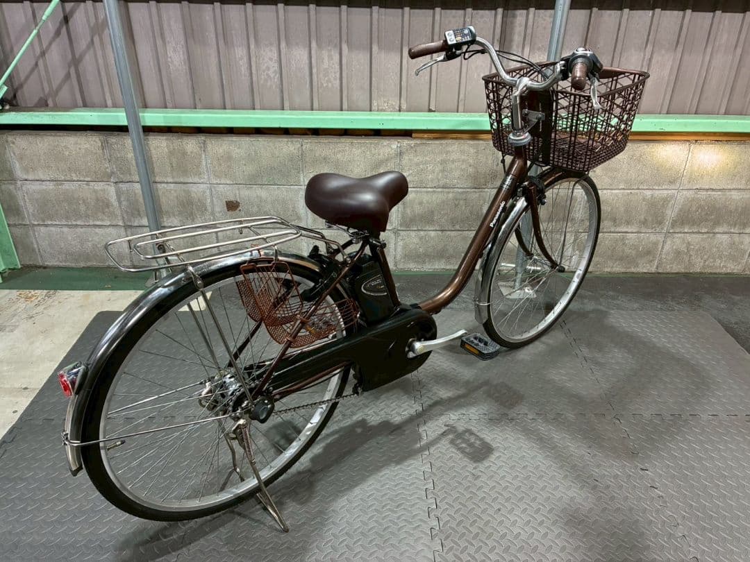 №8816電動自転車 Panasonic ビビTX 26インチ ブラウン