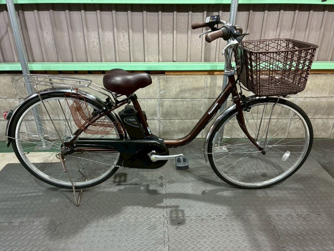 №8816電動自転車 Panasonic ビビTX 26インチ ブラウン