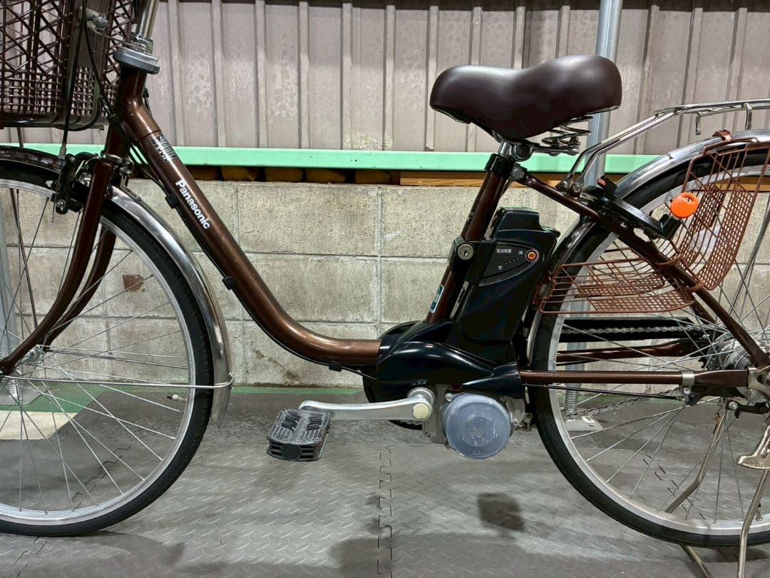 №8816電動自転車 Panasonic ビビTX 26インチ ブラウン