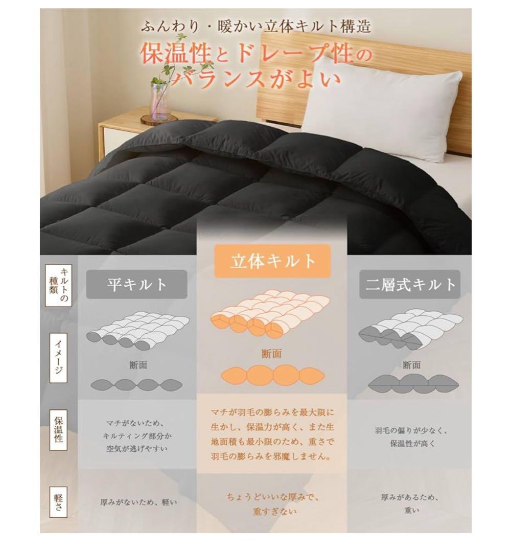 掛け布団 人工羽毛布団 シングル 軽量　高断熱