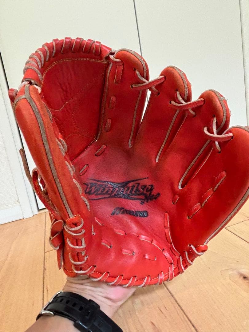 Mizuno 軟式グローブ オレンジ 右投げ用