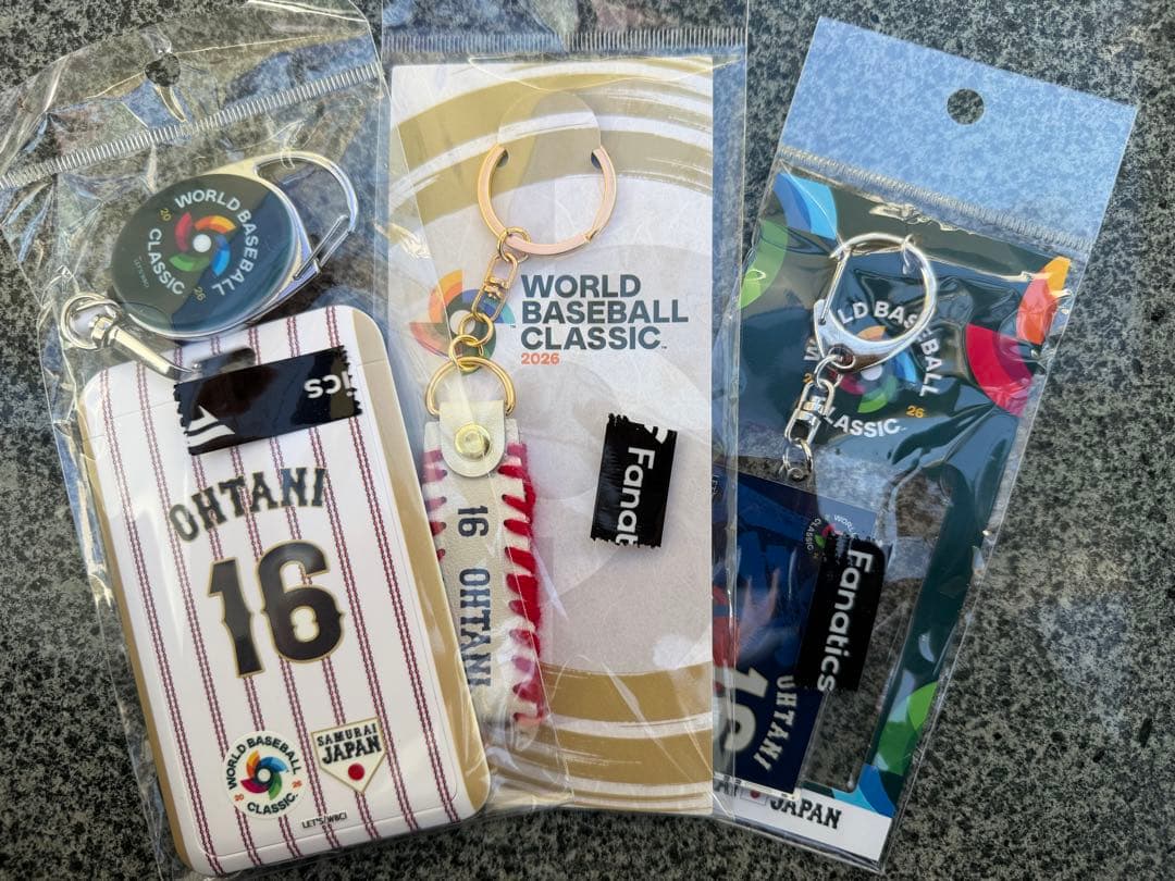 【バラ売り可】WBC 大谷翔平 ピンバッジパスケース キーホルダーセット