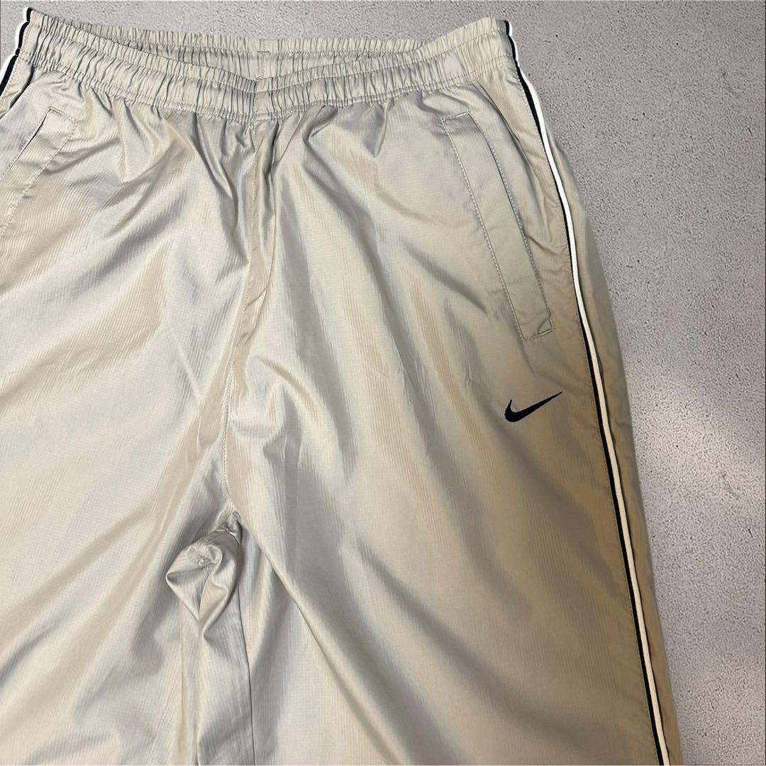 00s NIKE グレー ナイロンパンツ ドローコード y2k テック系