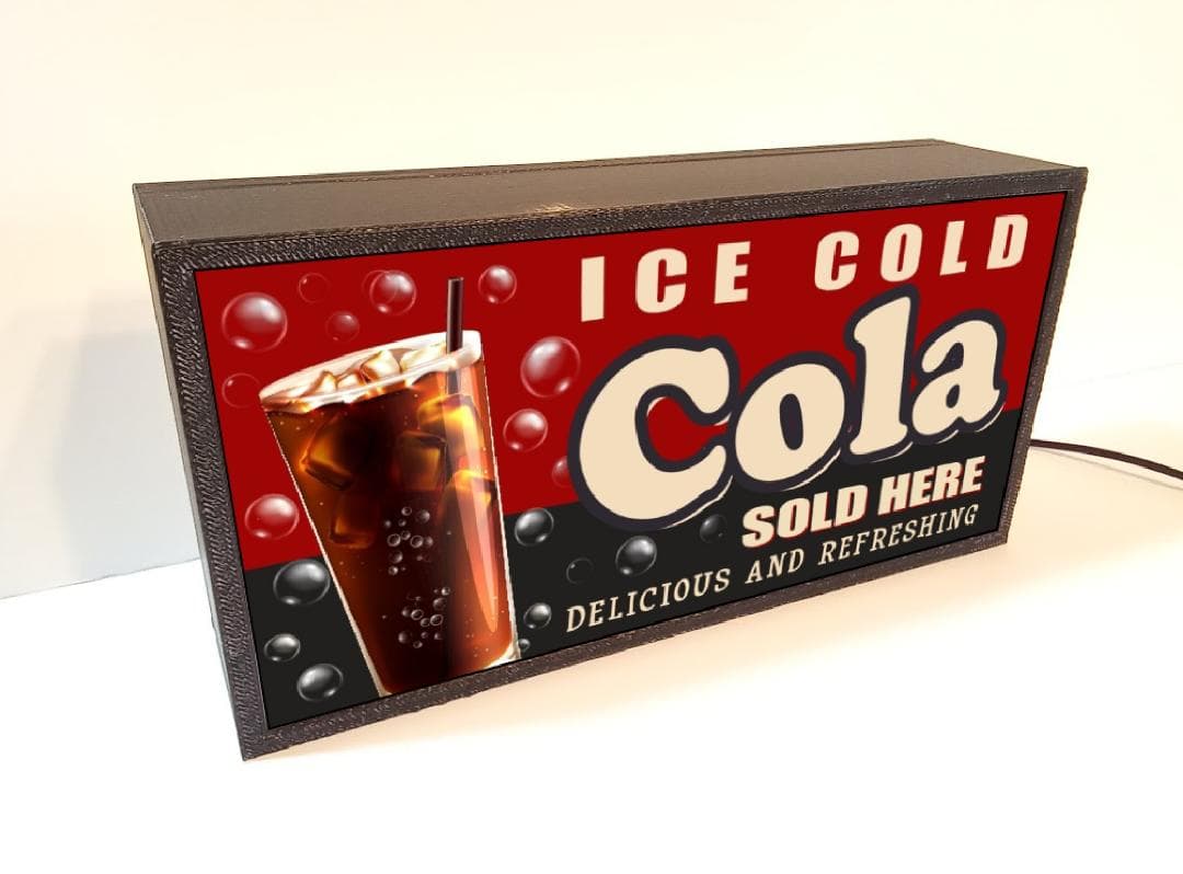 コーラ ソーダ サイダードリンク カフェ レトロ 看板 置物 雑貨 ライトBOX