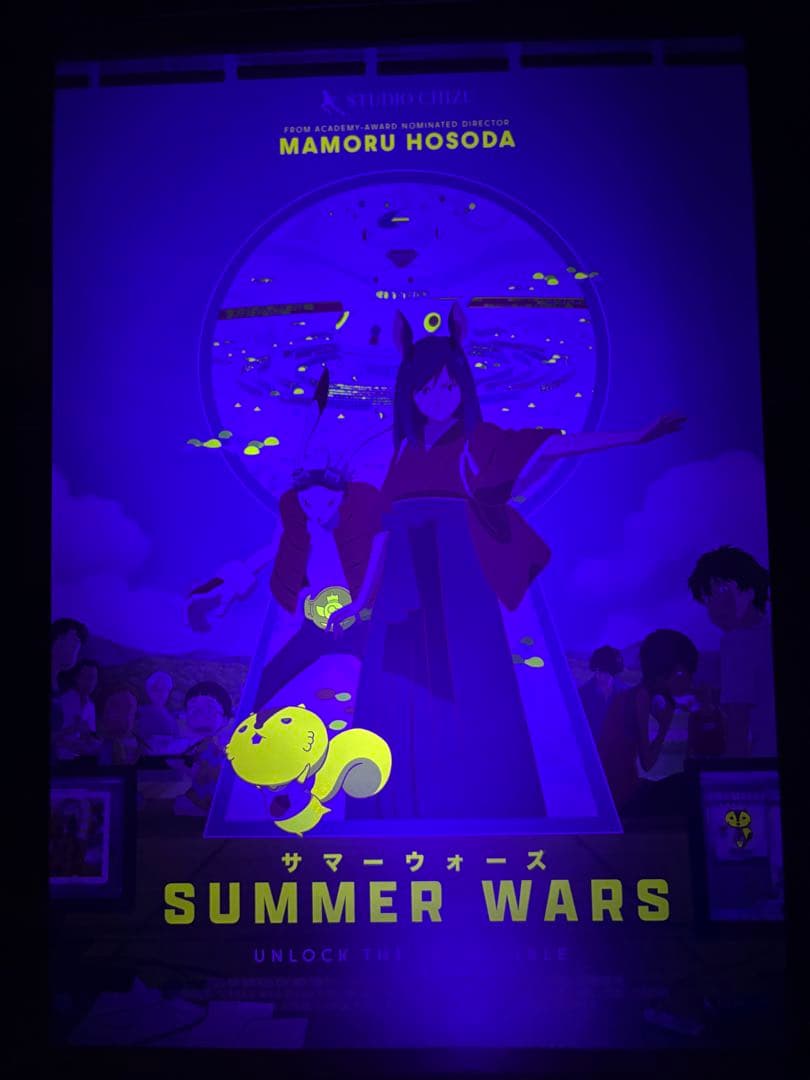 台湾限定　特殊加工 サマーウォーズ A3国際版ポスター 特典