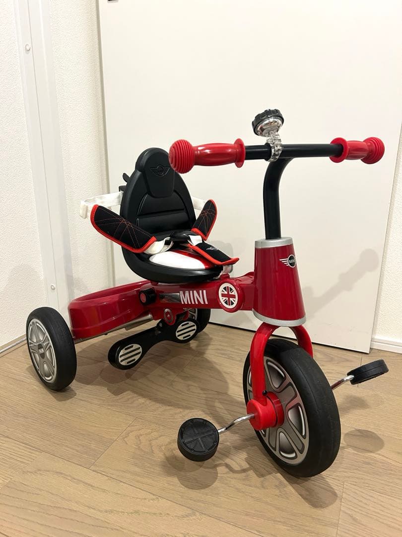 MINI正規ライセンス品 ミニクーパー三輪車　折りたたみ　フットステップ付