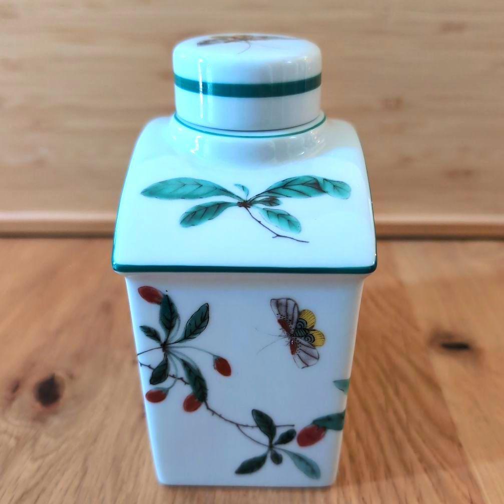 ポルトガル王室御用達メトロポリタン美術館コラボ 陶器 茶入れ ティーキャディ
