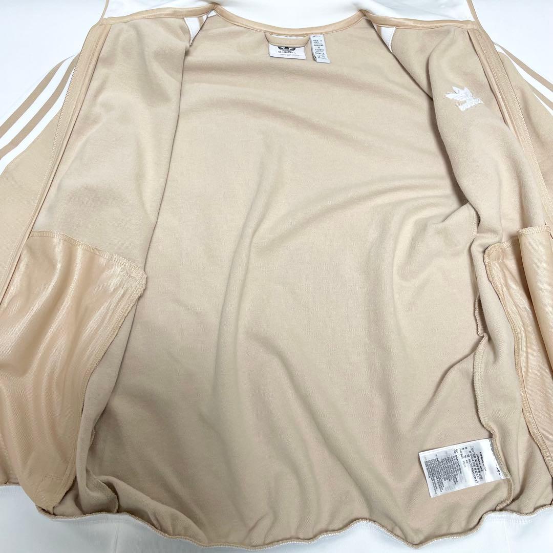 極美品adidas アディダス トラックジャケット ベージュ XS トレフォイル