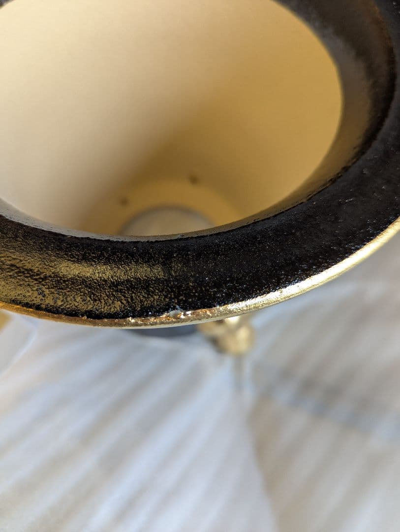 楽風　フチ金　オモト鉢　7号　B