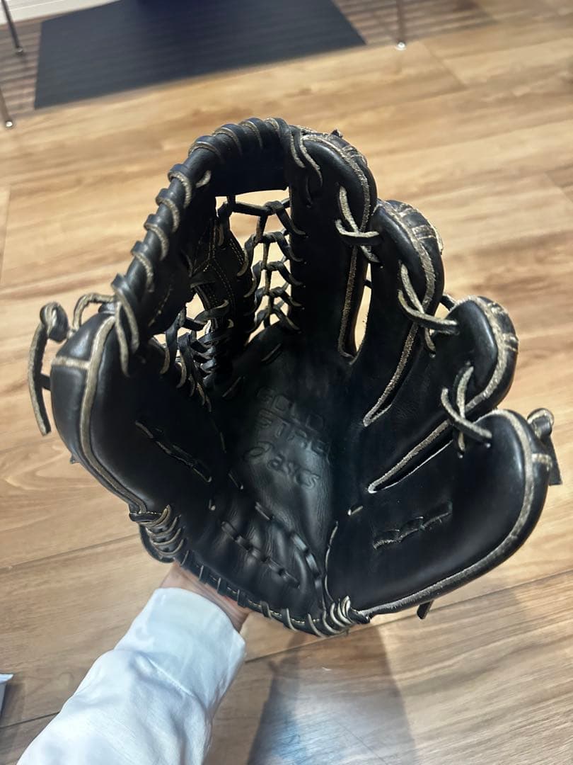 アシックス　ゴールドステージ i-Pro 軟式グローブ 黒　外野手　右投げ