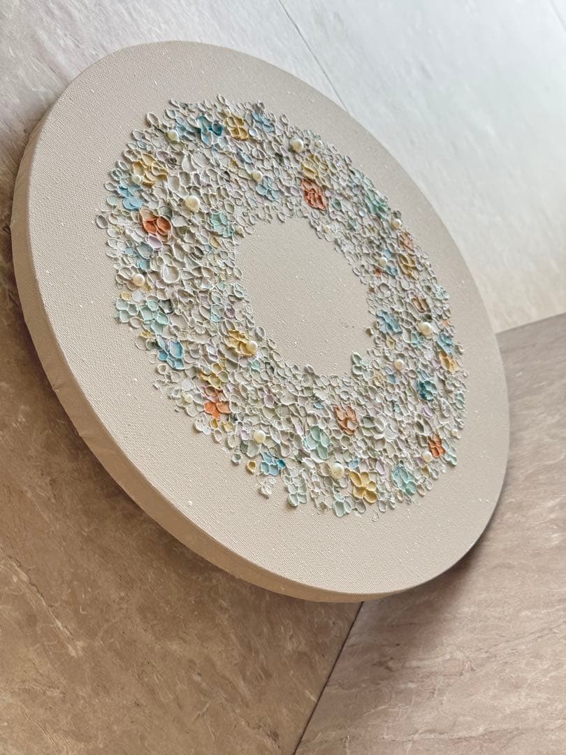 アクリル画テクスチャーアートno.960抽象画キャンバスアートパネル花の絵