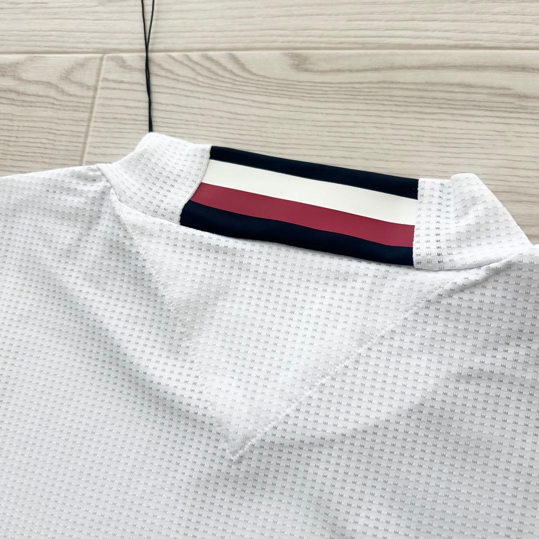 新品　トミーヒルフィガーゴルフ　モックネック　半袖シャツ　カットソー　ホワイト