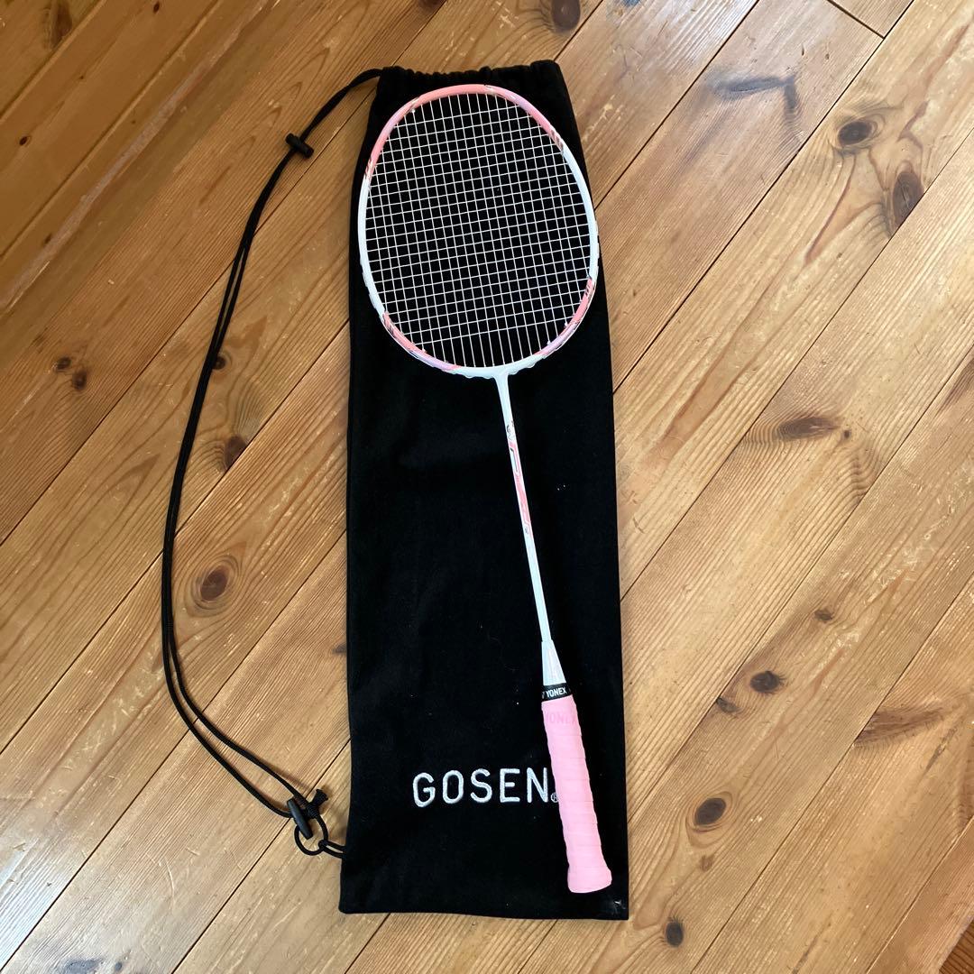 GOSEN ピンク バドミントンラケット 専用ケース付き