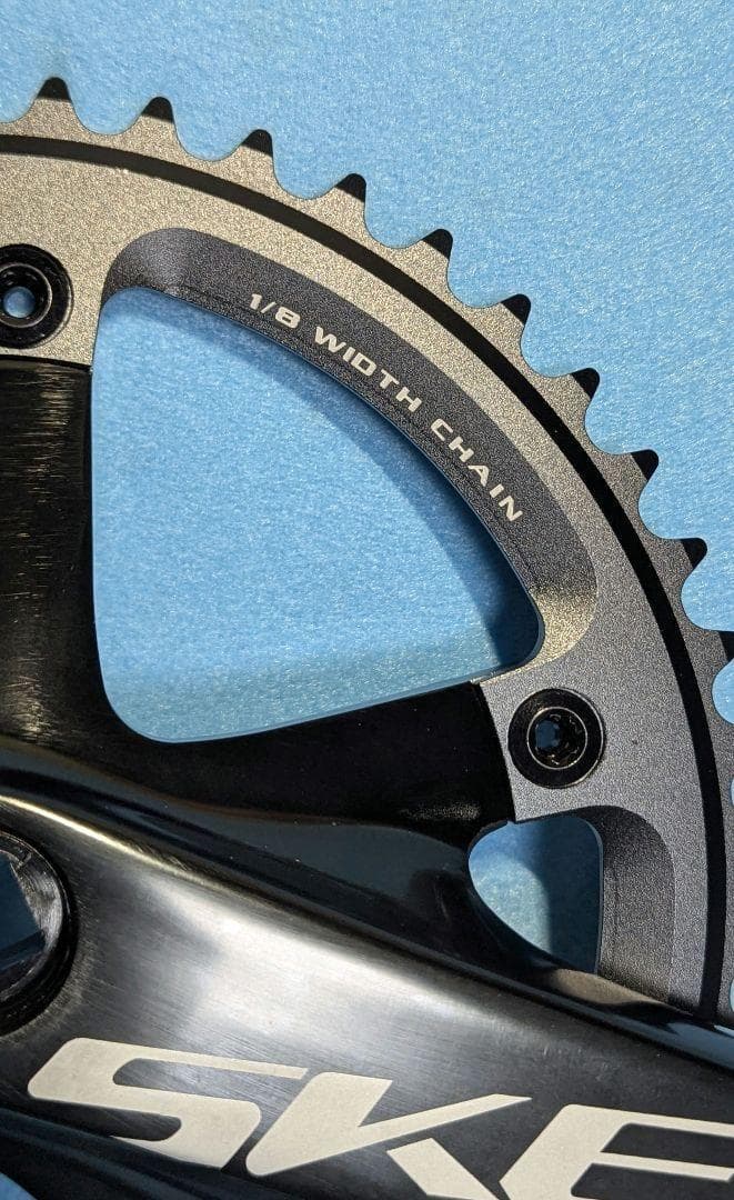 SKEACE スクエアテーパー ピスト用クランクセット 165mm 48T 黒