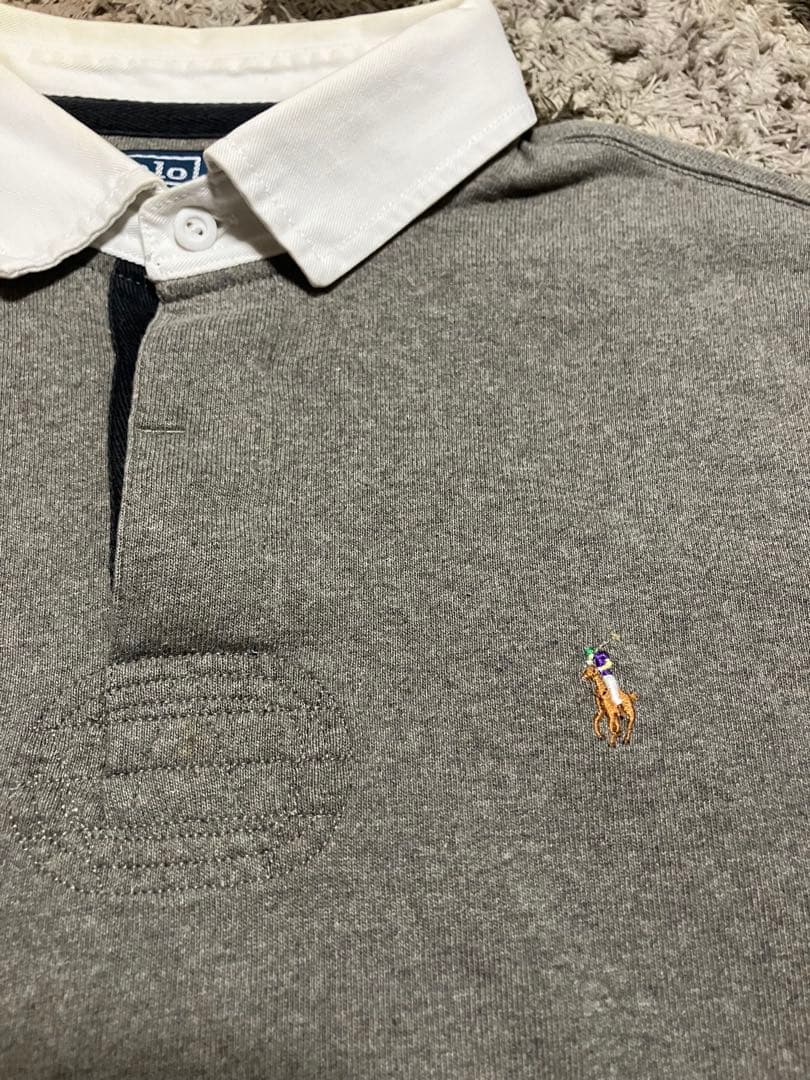 【美品】Polo Ralph Lauren グレー XL 刺繍ロゴ