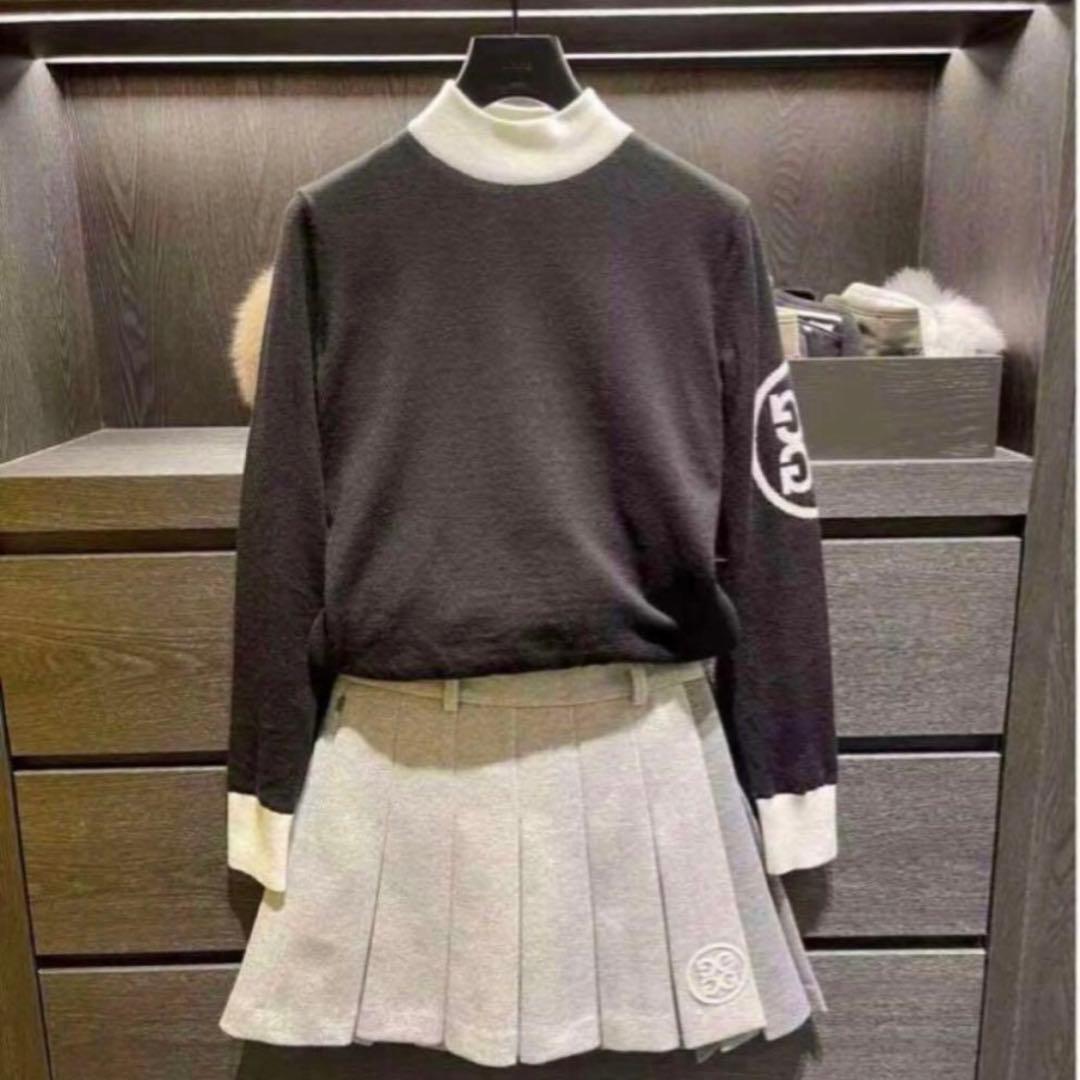 ジーフォア ニットとプリーツスカートセット