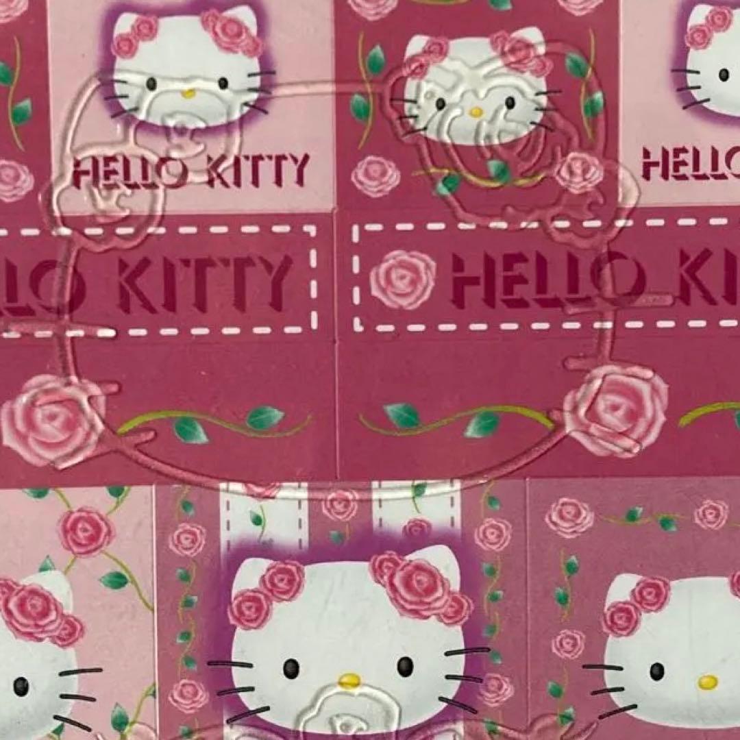 HELLO KITTY メモ帳 シール付き 平成レトロ　バラデザイン