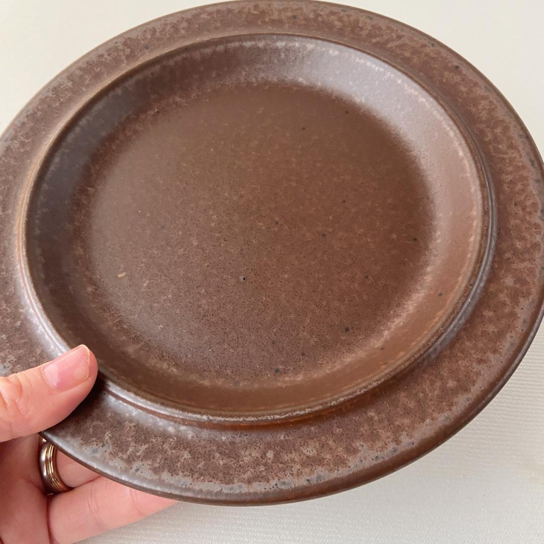 ARABIA アラビア Ruska ルスカ プレート 20cm 【赤茶2皿】AB