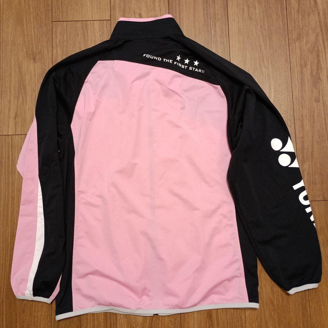 美品YONEX ウォームアップウェア S ピンク/ブラック　上下セット