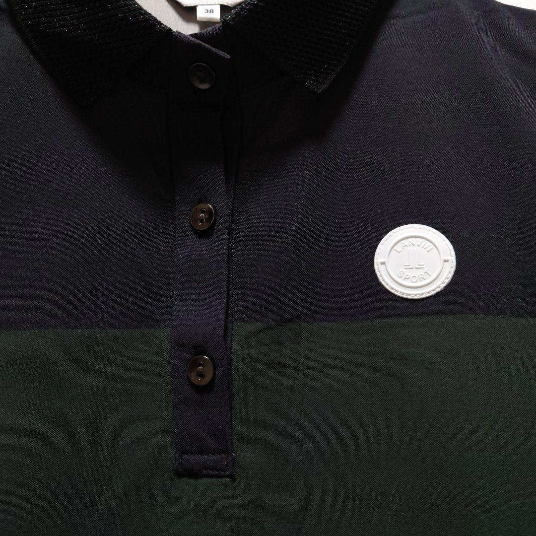 LANVIN SPORTランバン ブラックカーキ ポロシャツ 38【美品】