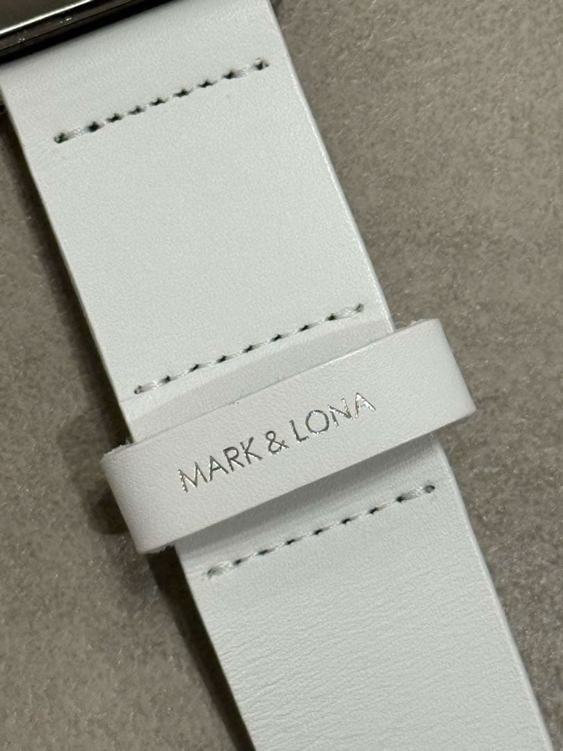 MARK & LONA ゴルフ メンズ ベルト 白