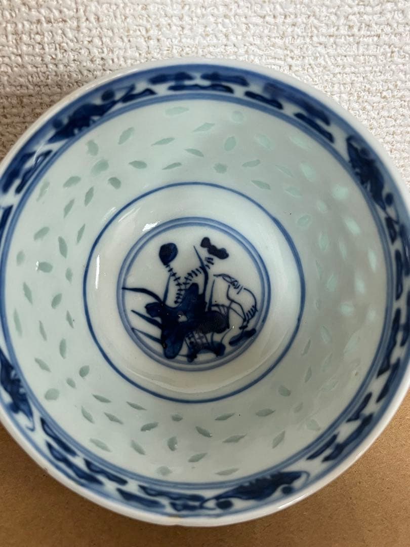 中国美術　清時代蓋茶碗康煕年製　染付