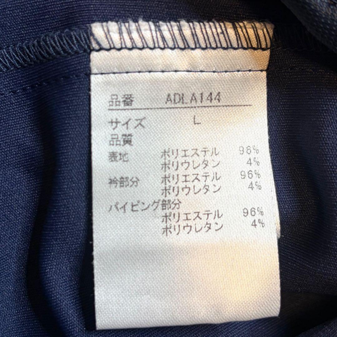 L 刺繍 ワンピース レディース ゴルフウェア Aライン フレア アドミラル 紺