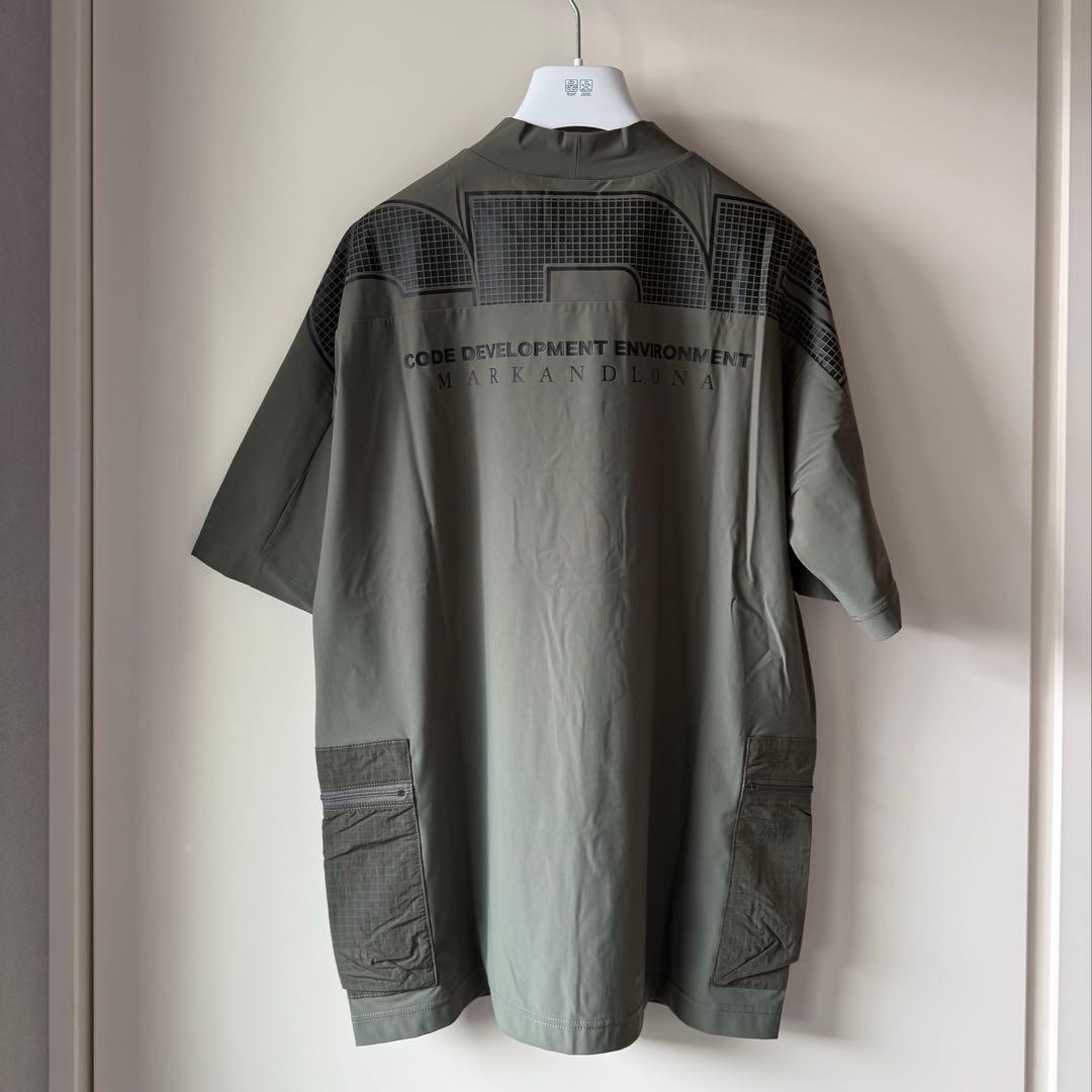 新品 ★ MARK&LONA モックネック シャツ マーク&ロナ カーキ 正規品