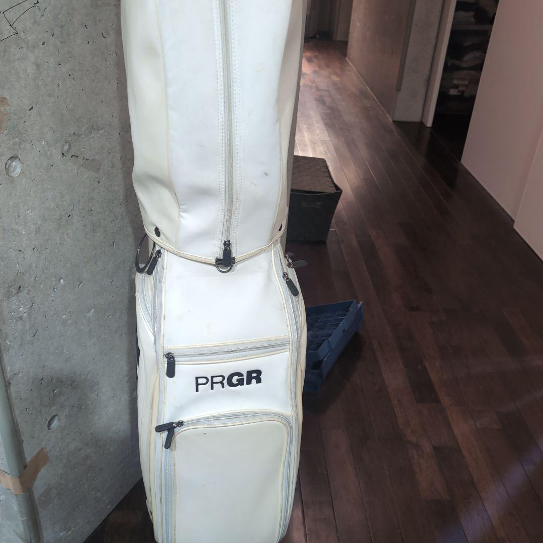 PRGR ホワイト キャディバッグ