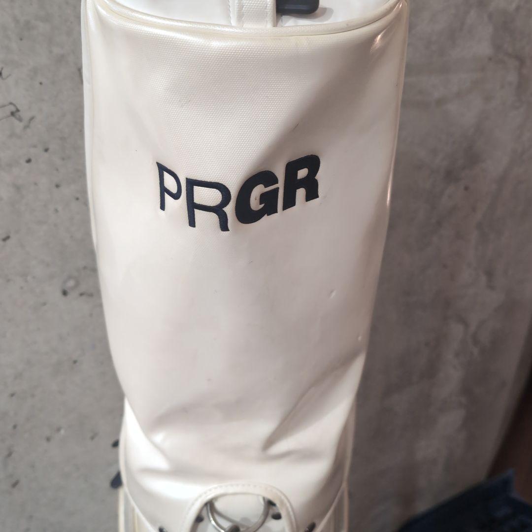 PRGR ホワイト キャディバッグ