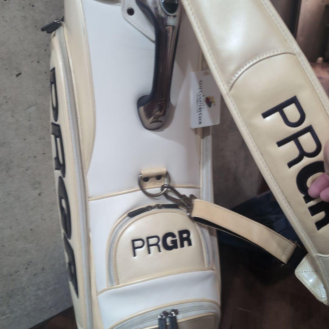 PRGR ホワイト キャディバッグ