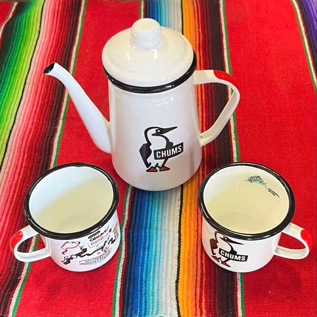CHUMS Enamel kettle チャムス ケトル　ホーロー　キャンプ