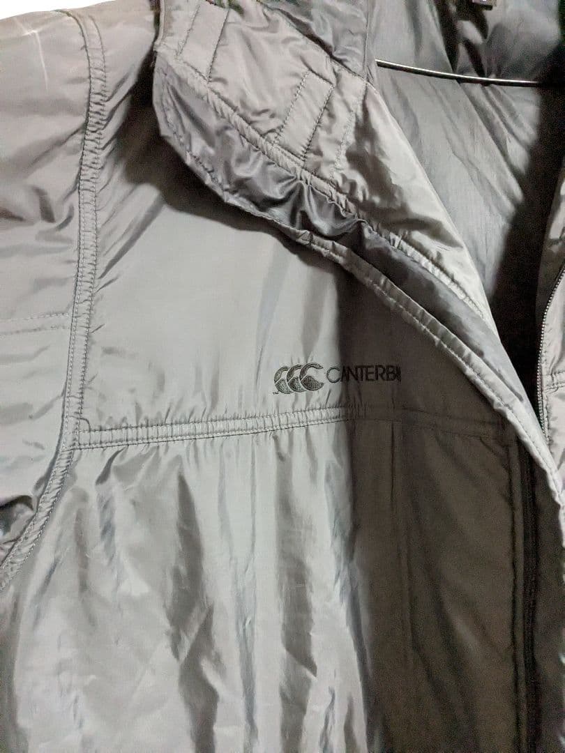 CANTERBURY フード付きロングコート Lサイズ グレー