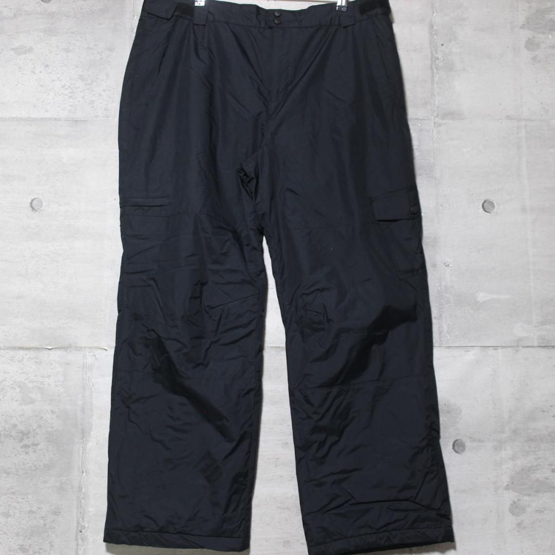 【極美品 極暖 中綿入り】極太バギー【XL】コロンビア スノーパンツ 黒