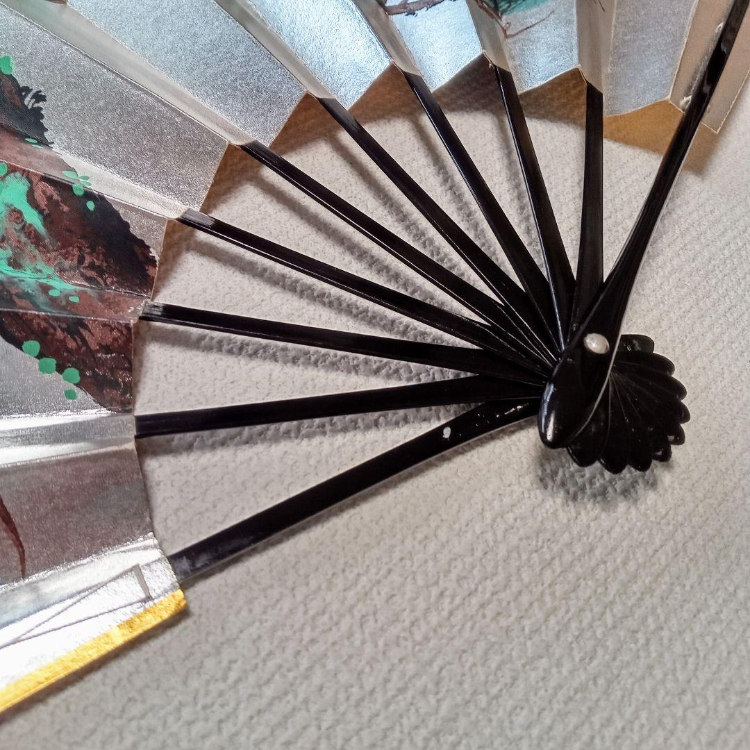 【舞扇子】金銀両面 美品 2本セット バラ売り可　松模様 日本舞踊 九寸五分