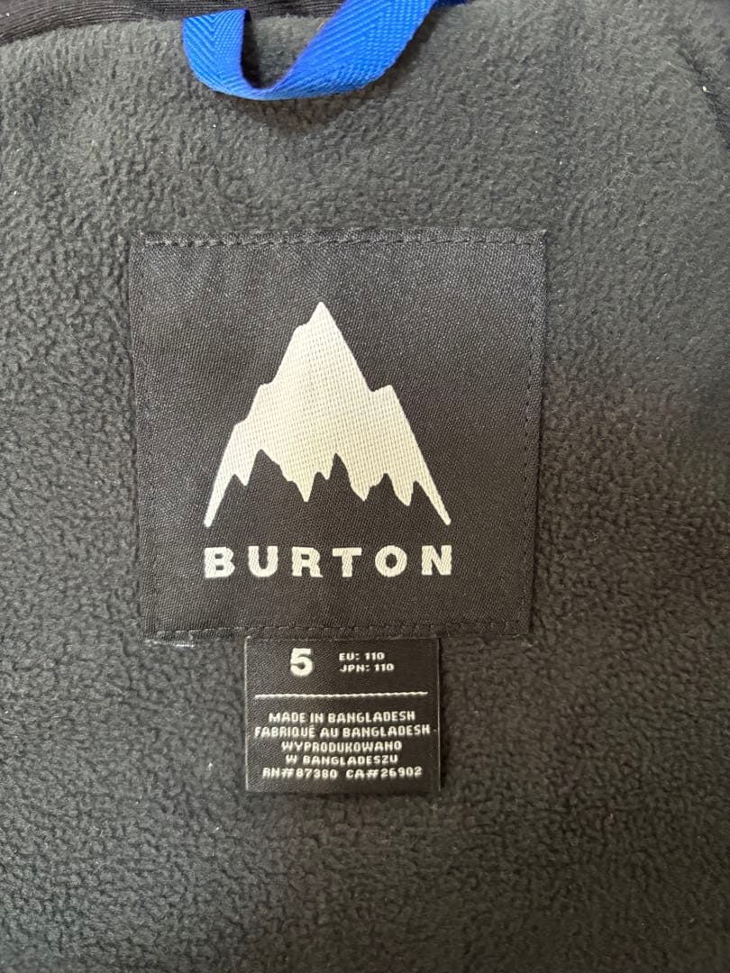 BURTON 子ども用フード付きジャケット サイズ5 ネイビー　110cm