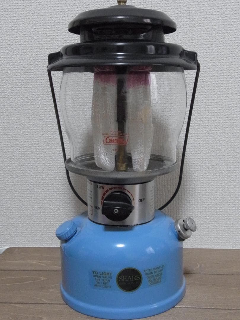 Coleman model295 ガソリンランタン 塗替え品 ケース付