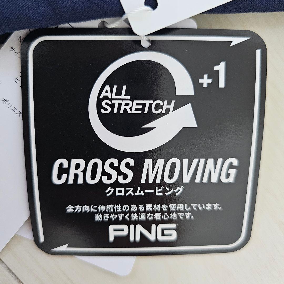 PING レディース【L】新品 セットアップ 上下セット ネイビー 半袖 ピン