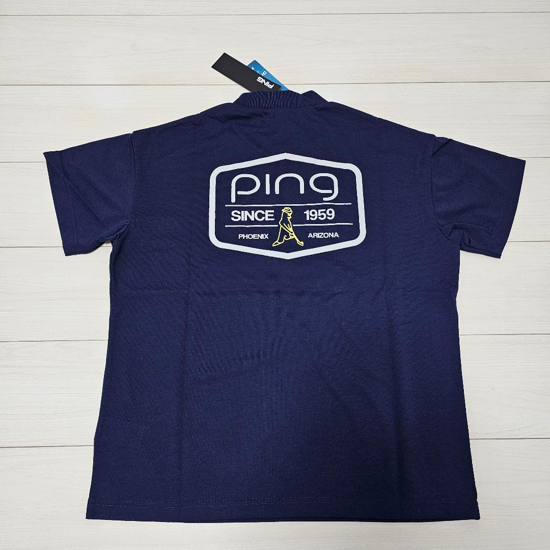 PING レディース【L】新品 セットアップ 上下セット ネイビー 半袖 ピン