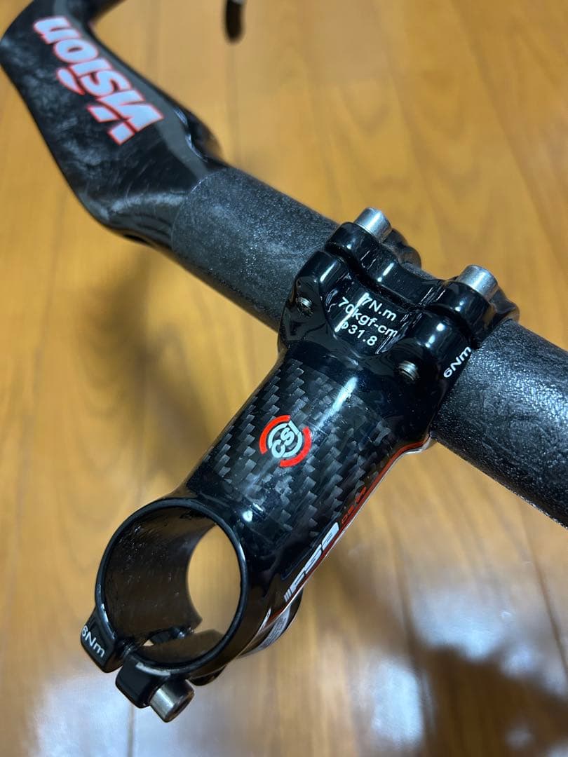 VISION カーボンハンドルバー ステムセット