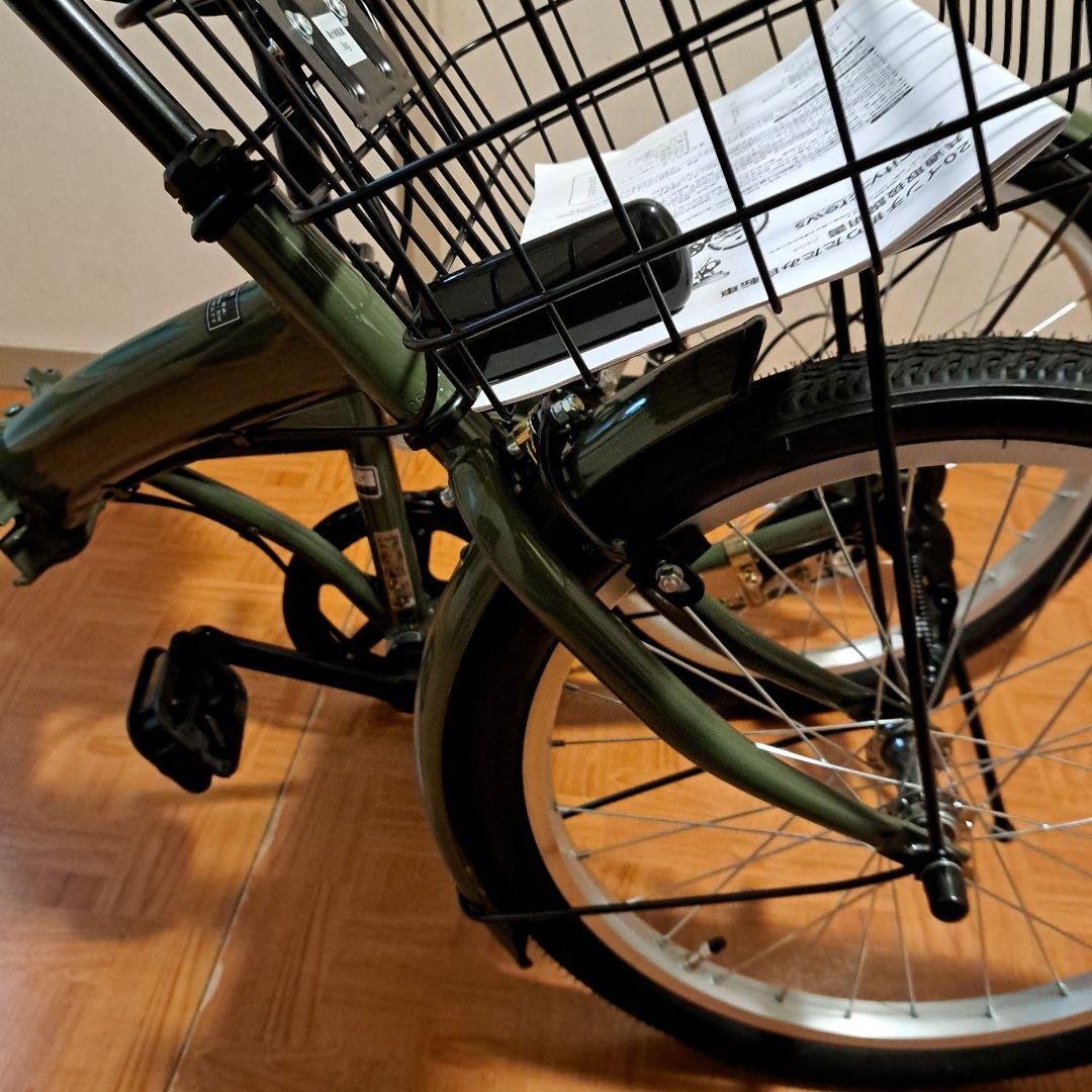 【引取希望】City-crews 20インチ 折りたたみ自転車 オリーブ