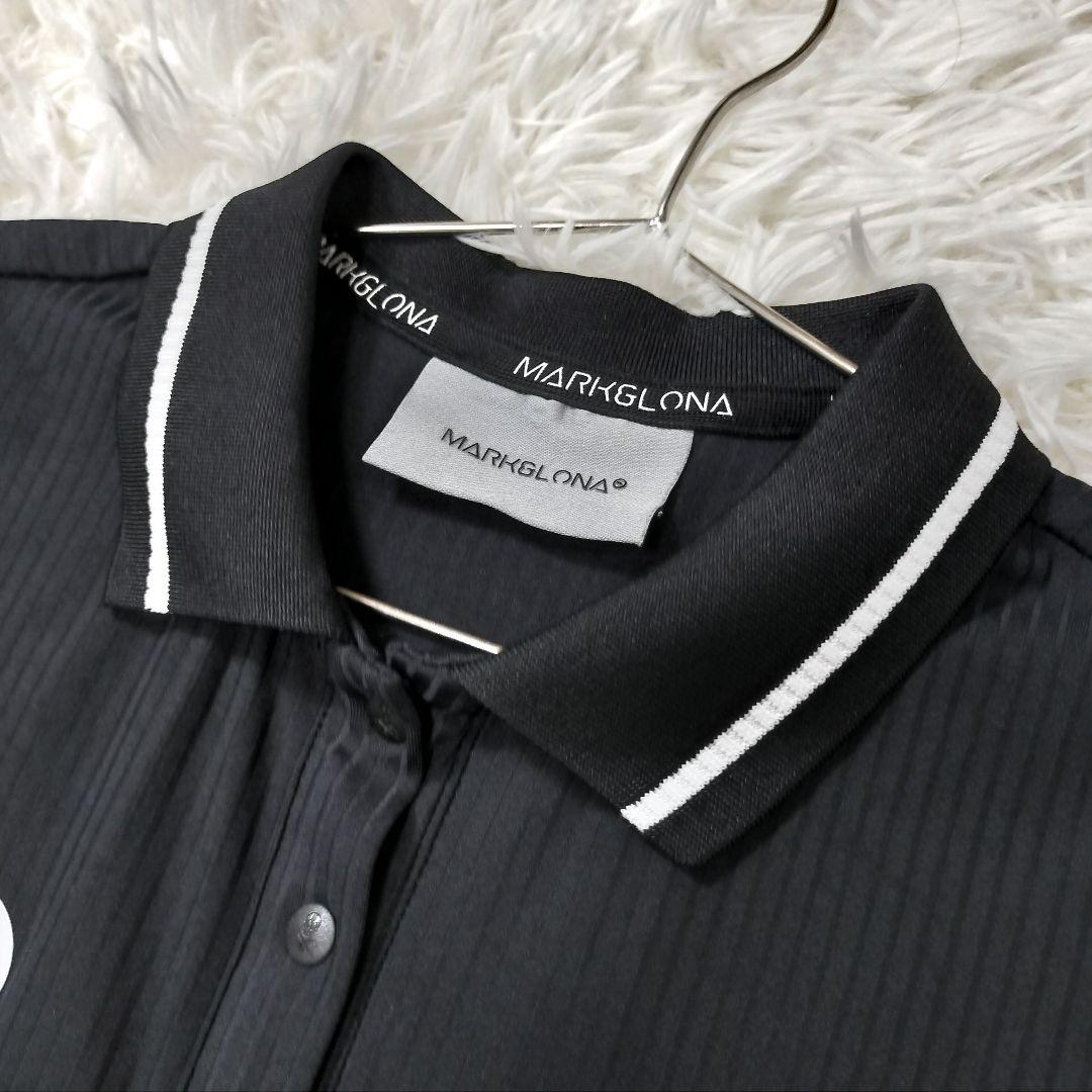 極美品✨MARK & LONA✨ブラック プリーツ ポロワンピース✨38