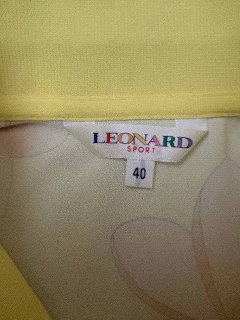 LEONARD フラワープリント ポロシャツ