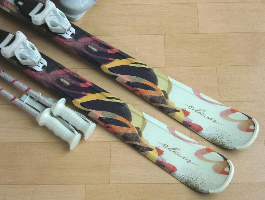 ■■最終特価■送料無料■ELAN■女性用スキーセット■板152靴25-25.5■