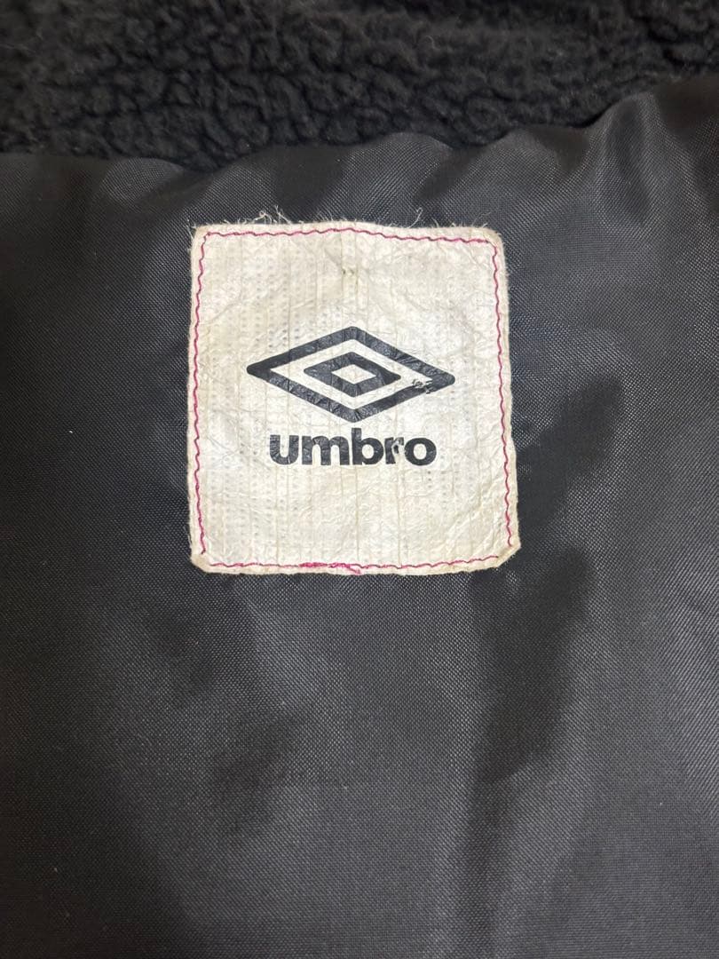 umbro アンブロ ベンチコート ロングダウン フード付き ブラック