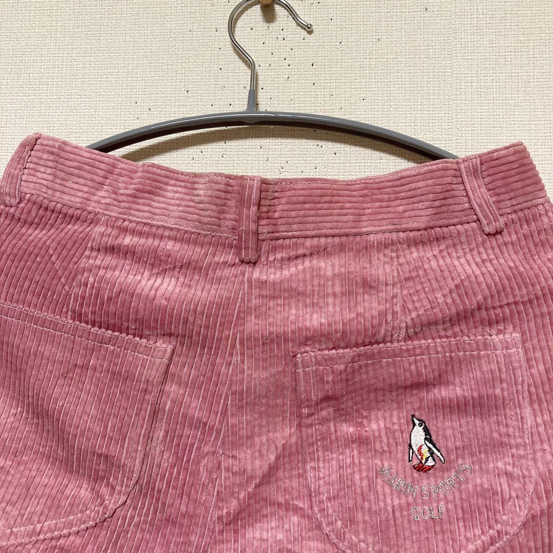 マリンスポーツ ゴルフ ピンク コーデュロイ ハーフパンツ M ゴルフウェア