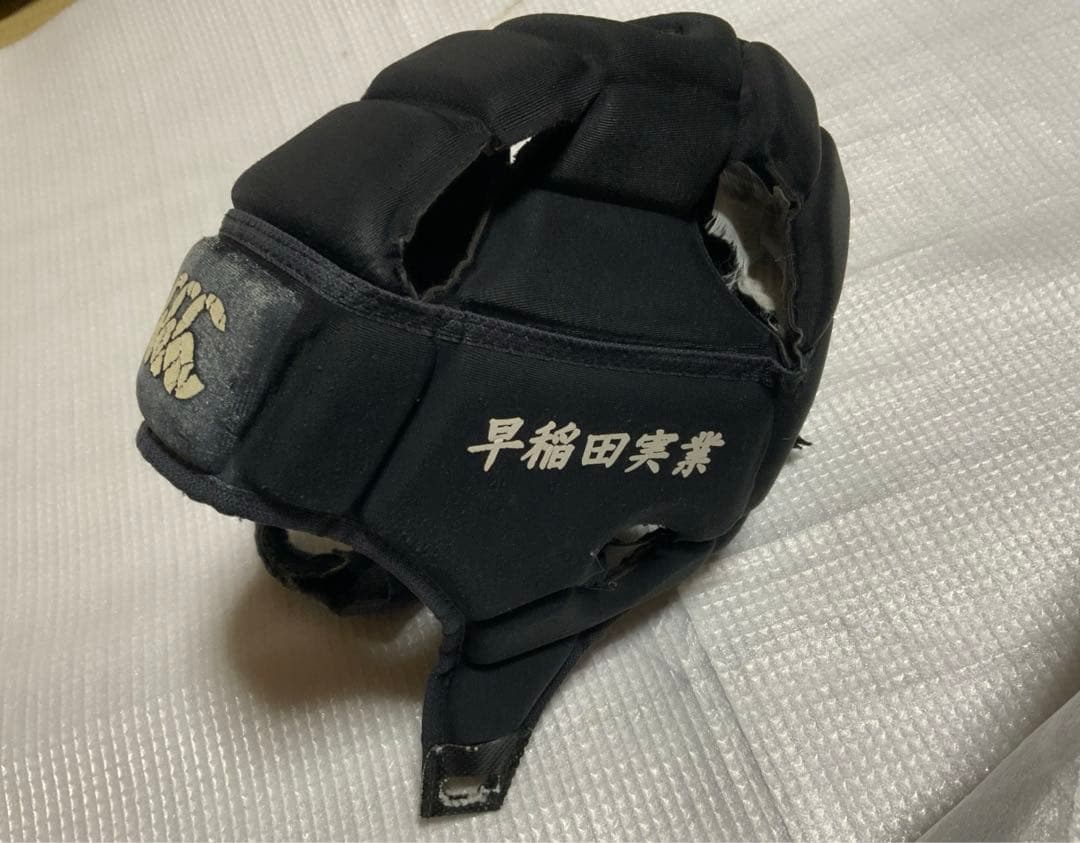 早稲田実業高校　ラグビー部ヘッドキャップ